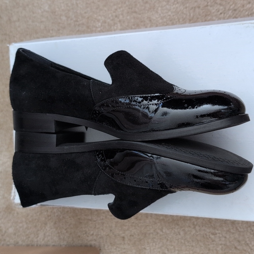 Fabulous Black Loafer Style Shoes Handmade In Poland. Leather - Picture 2 of 8